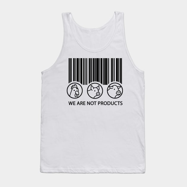 Vegan - We are not products Tank Top by valentinahramov